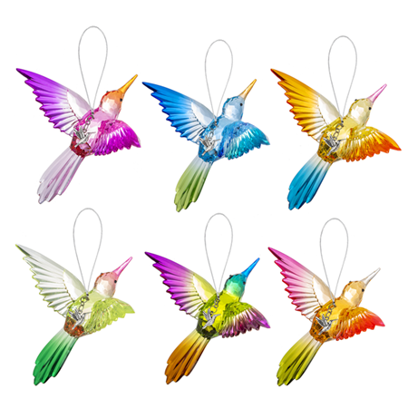 Acrylic Radiant Hummingbird Ornament
