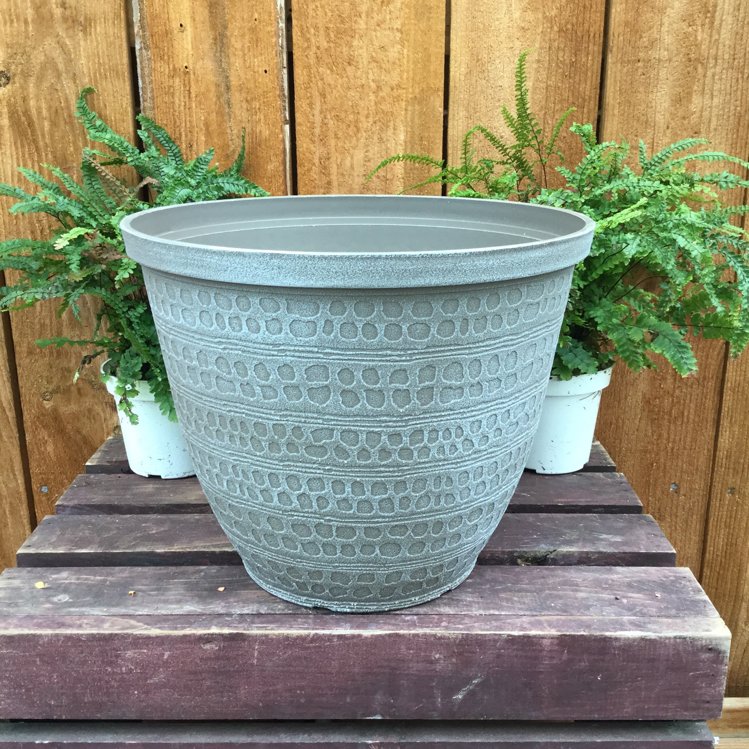 taupe plant pots 12” Powdered Taupe Planter – Joe Cappel's Garden Center