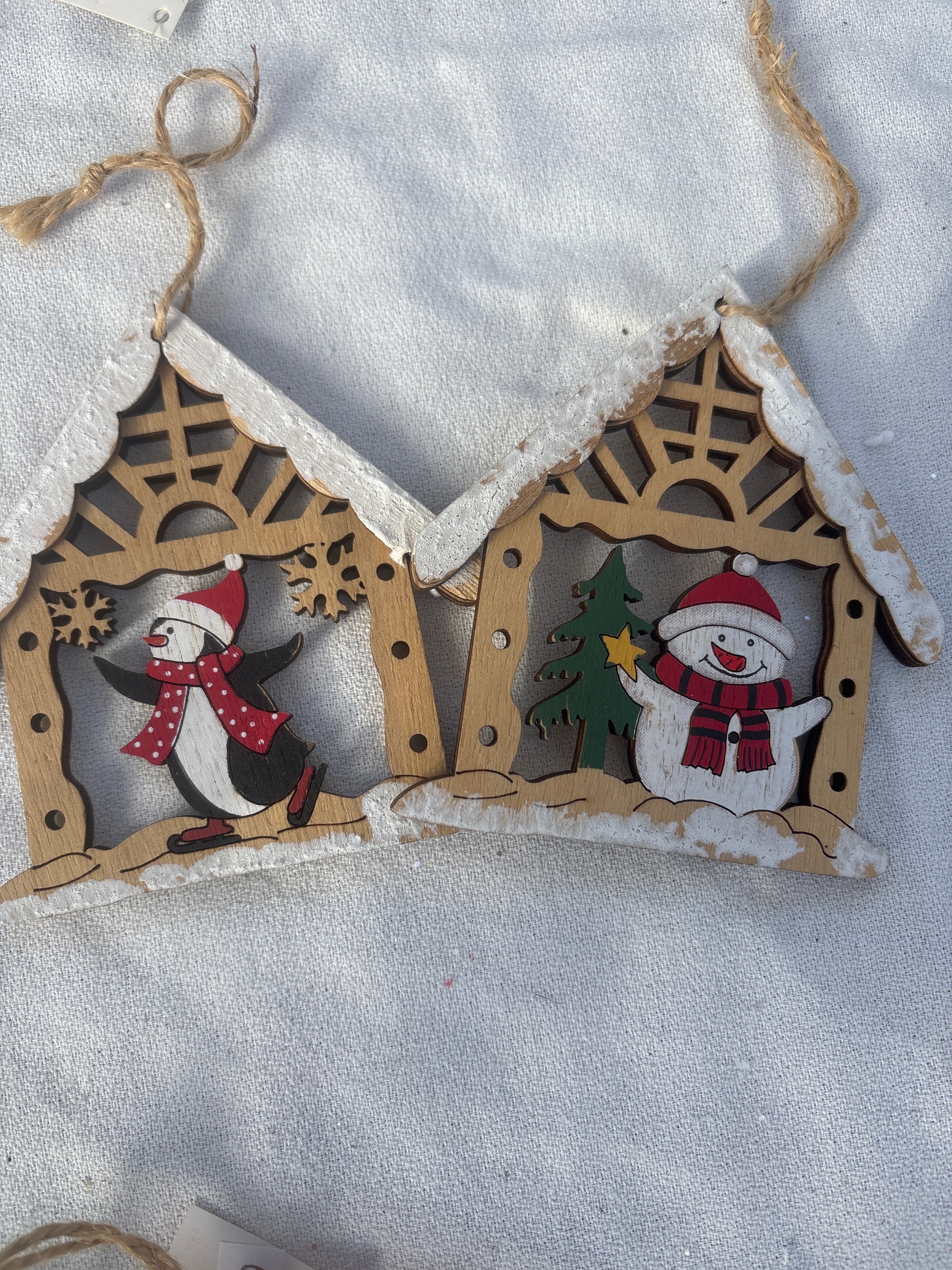 Wooden Character House Ornament