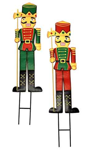 33" Metal Nutcracker Garden Stake