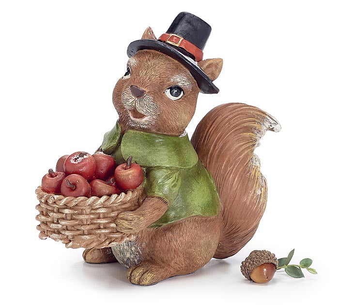 Pilgrim Squirrel Figurine
