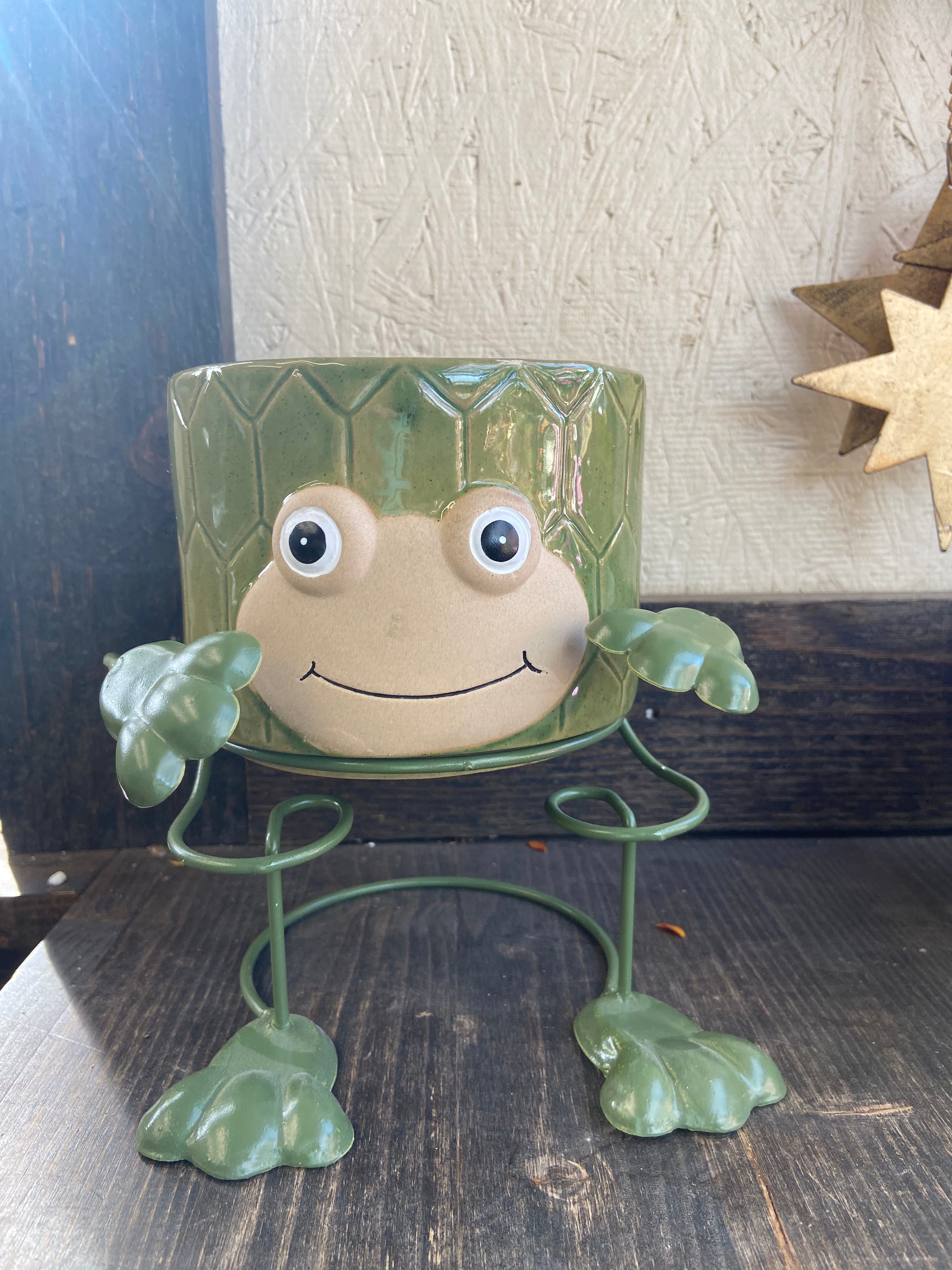 Frog Planter on Stand