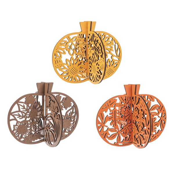 Laser Cut Pumpkin Figurines