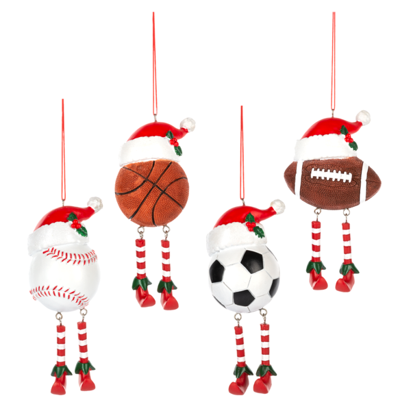Holiday Sports Ball Ornament