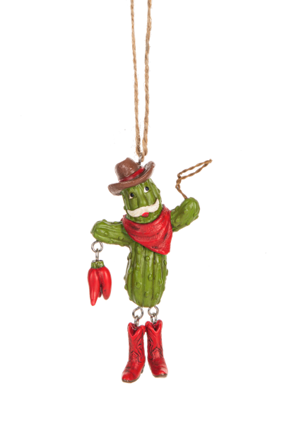 Santa Cactus Ornament