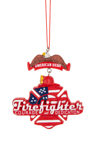 Firefighter Hat Ornament - American Hero