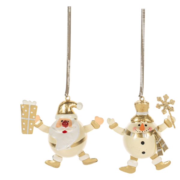 Santa or Snowman Spring Ornament