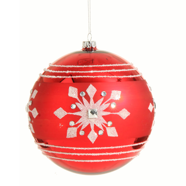6" Snowflake Ball Ornament