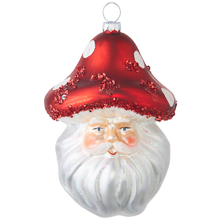 4.5" Mushroom Santa Ornament