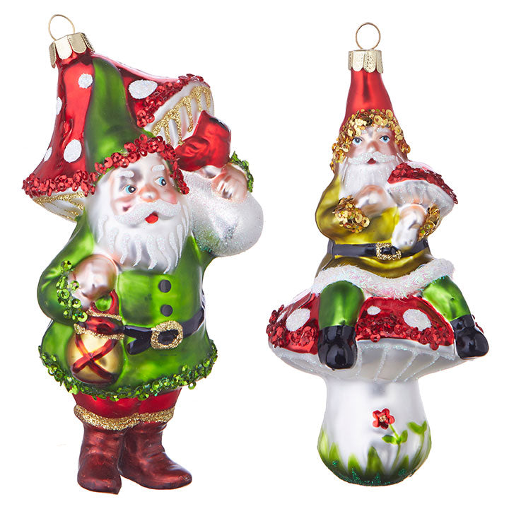 5.5" Elf with Mushroom Ornament