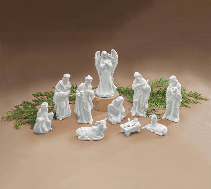 White Porcelain Nativity
