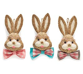 Hanging Bunny Head Assorted Colors