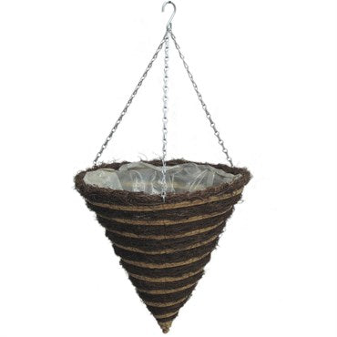 Wicker Cone Hanging Basket