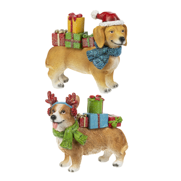 Santa Paws Dog Figure