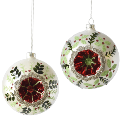 Holly Berry Ball Ornament