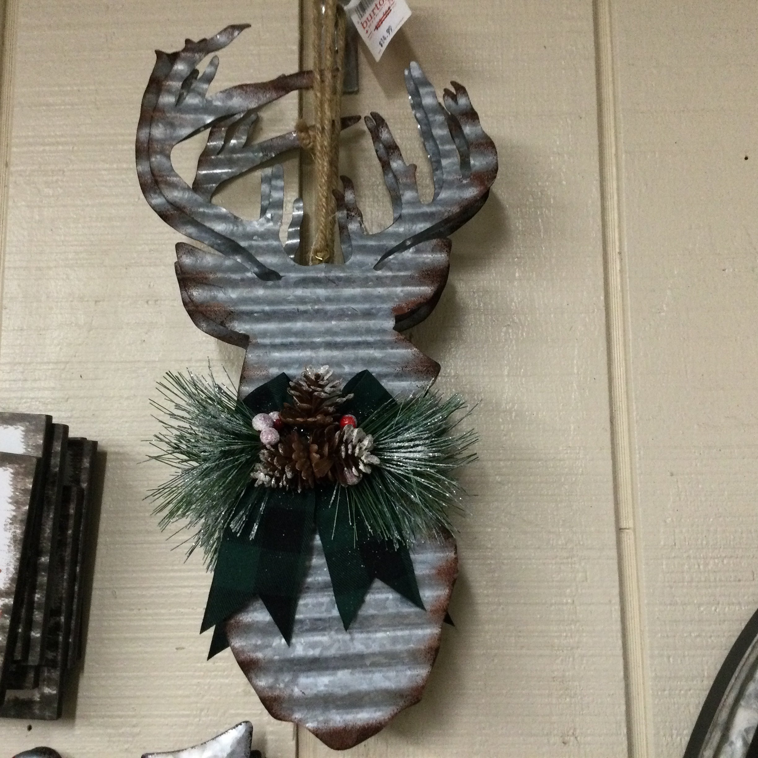 Rustic Reindeer Wall Hanger