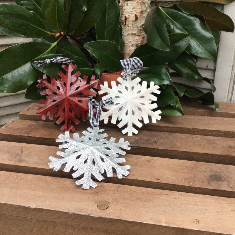 5” Metal Snowflake Ornament