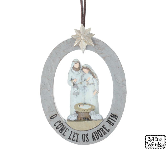 O Come Let Us Adore Him Ornament