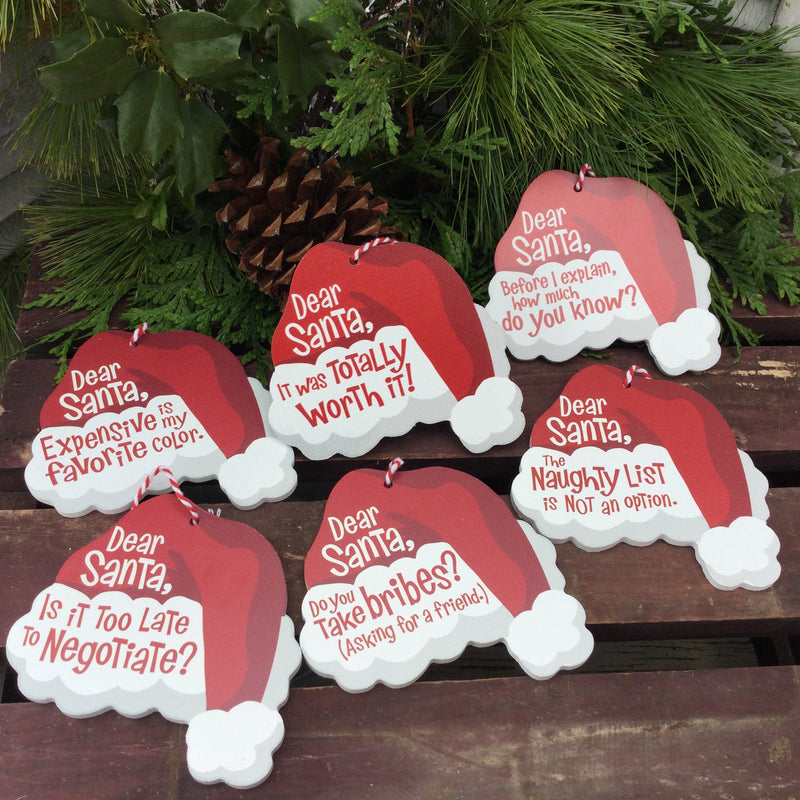 Dear Santa, Santa Hat Ornament