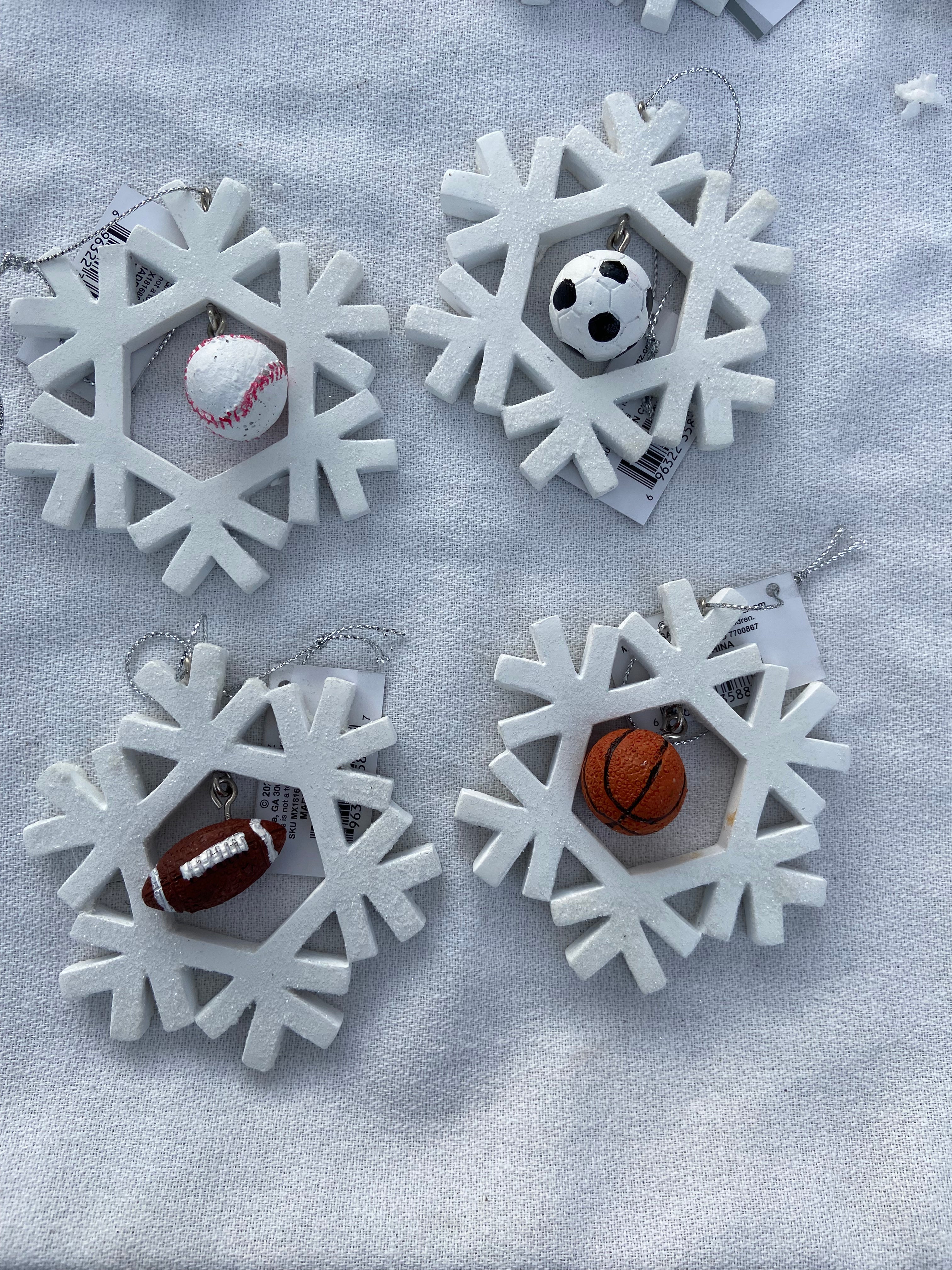 Snowflake Sports Ball Ornament