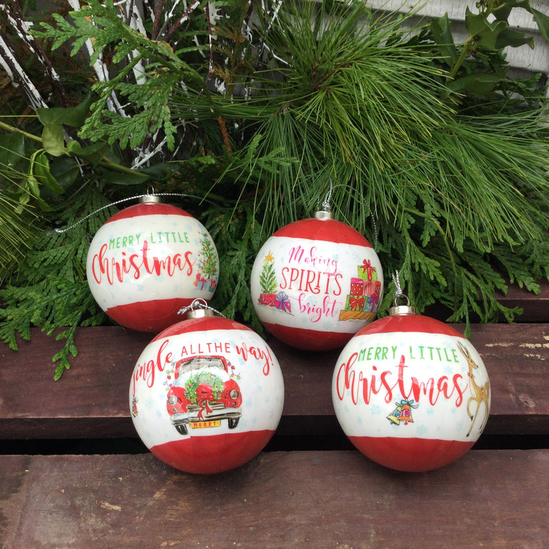 Round Christmas Quote Ornament
