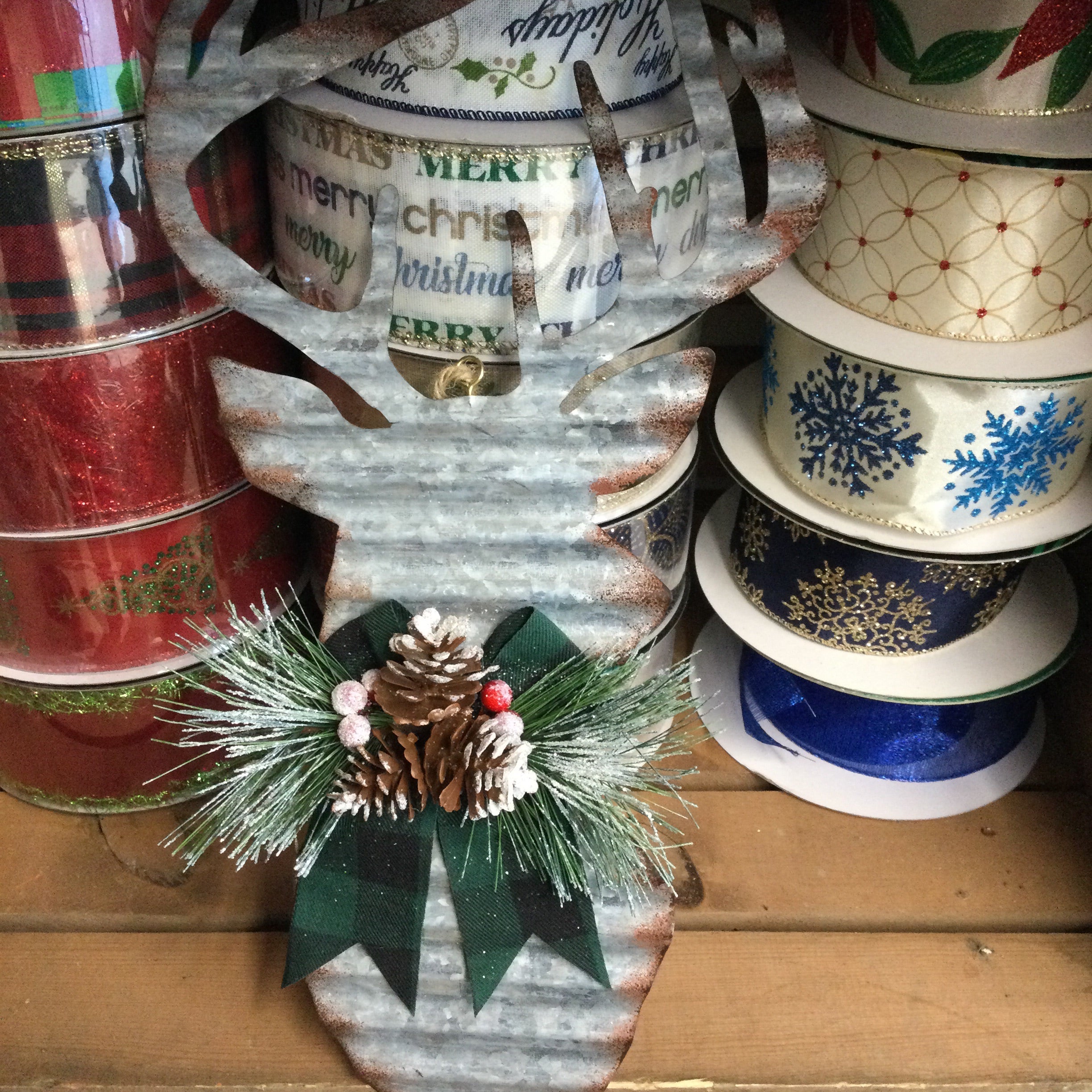 Rustic Reindeer Wall Hanger