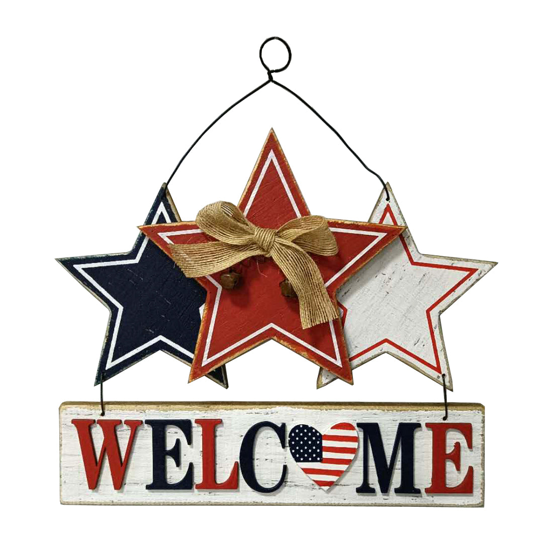 Patriotic Welcome Wall Hanger