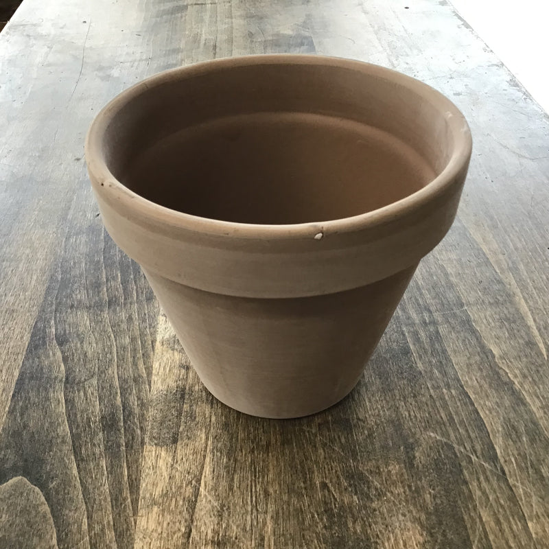 5.9” Graphite clay pot with hole