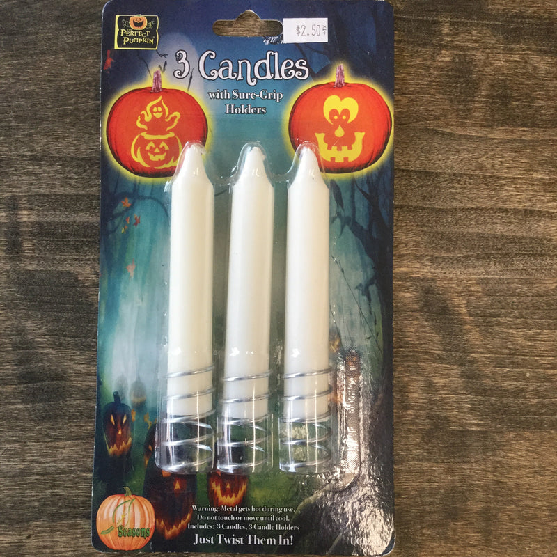3 Pumpkin Candles
