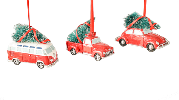 Retro Car, Truck, & Van Ornaments