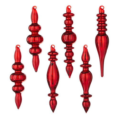 6.5" Red Finial Ornament