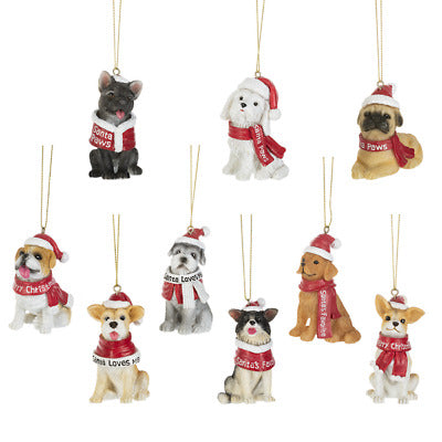 Santa Dog Ornament